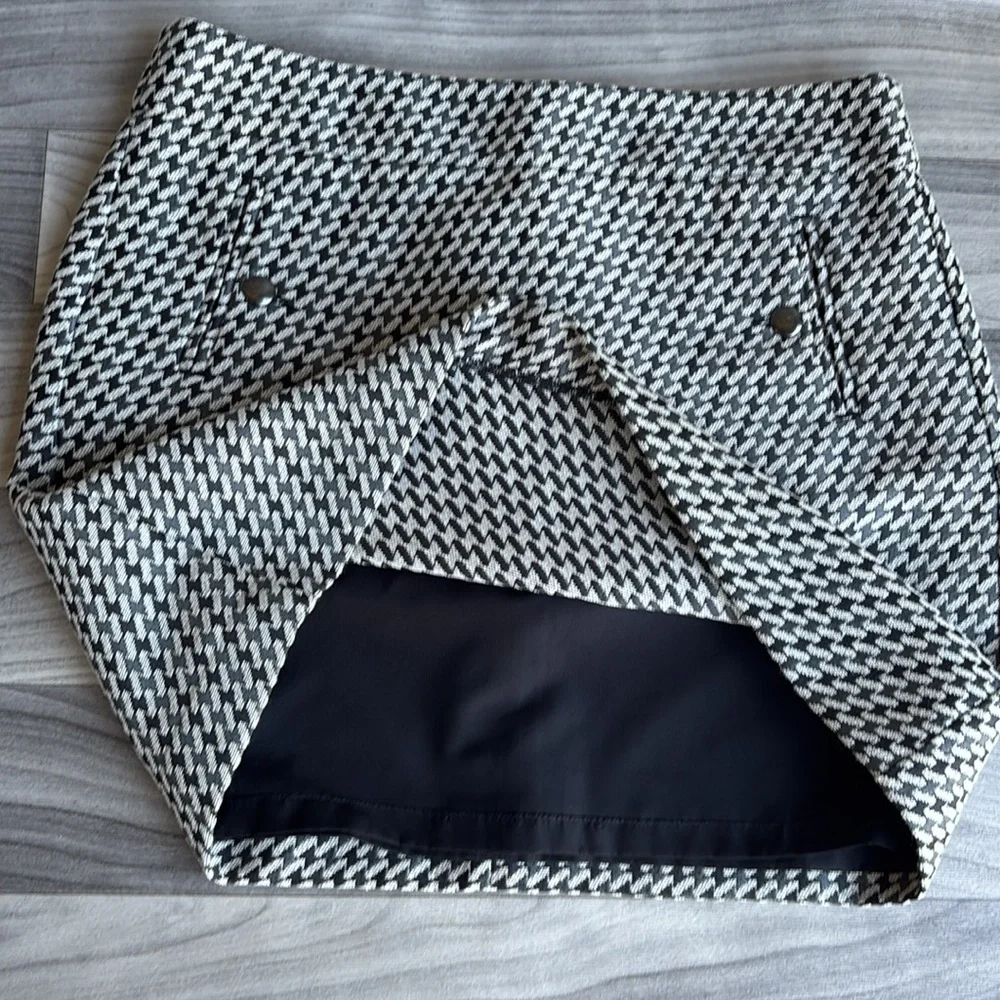 LOFT Black and gray Textured Skirt